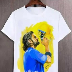 TDFASHIONS Men Graphic Print Round Neck Polyester White T-Shirt